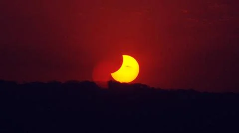 Partial Solar Eclipse, Mumbai, Maharashtra, India, Asia India Copyright: x... Stock Photos