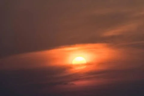 Partial solar eclipse partial solar eclipse, the phenomenon took place at ... Stock Photos