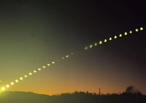 Partial Solar Eclipse Stock Photos