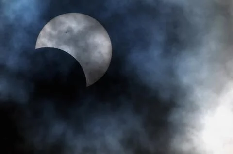 Partial solar eclipse Stock Photos