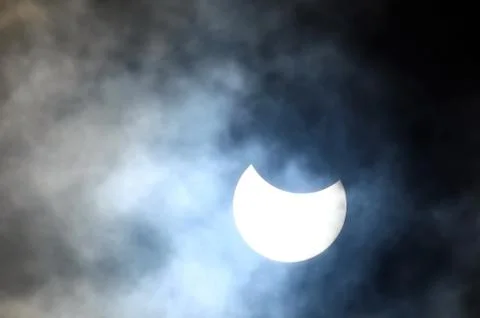 Partial solar eclipse Fotos Stock