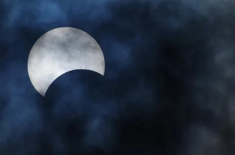 Partial solar eclipse Stock Photos