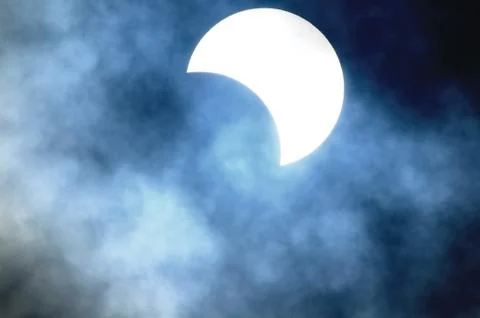 Partial solar eclipse Stock Photos