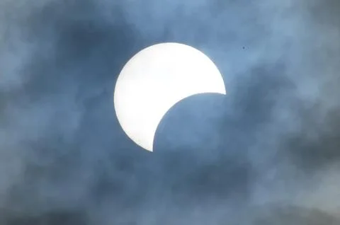 Partial solar eclipse Stock Photos