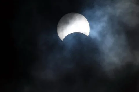 Partial solar eclipse Stock Photos