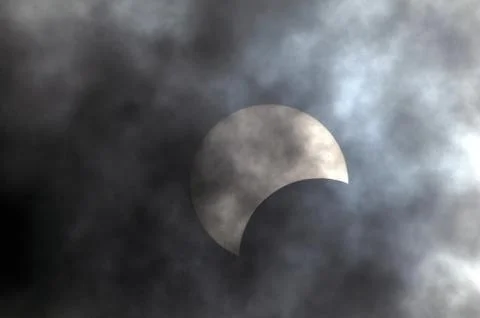 Partial solar eclipse Stock Photos