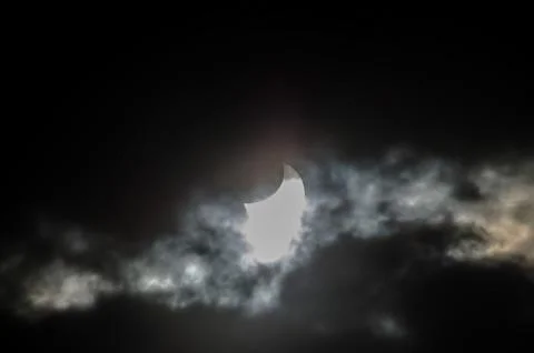 Partial Solar Eclipse Stock Photos