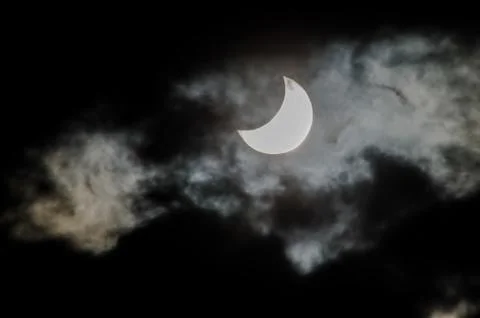 Partial Solar Eclipse Stock Photos