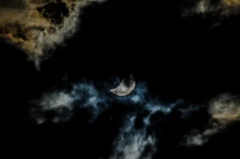 Partial Solar Eclipse Fotos Stock