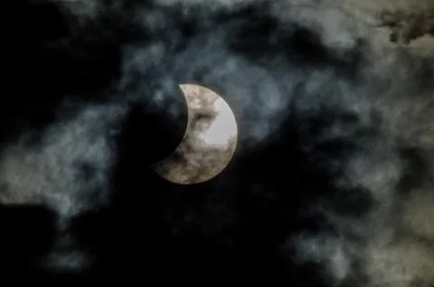 Partial Solar Eclipse Fotos Stock