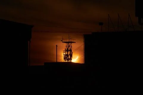 Partial solar eclipse Stock Photos