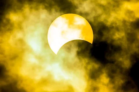 Partial Solar Eclipse Stock Photos