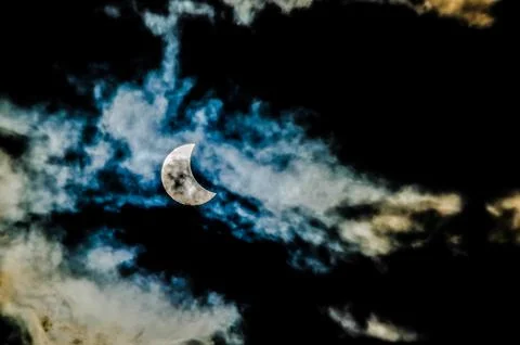 Partial Solar Eclipse Stock Photos