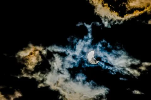 Partial Solar Eclipse Stock Photos