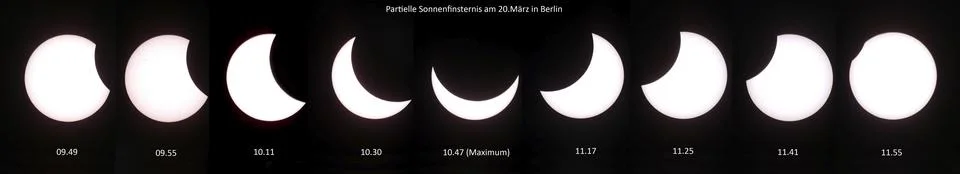 Partial solar eclipse Stock Photos