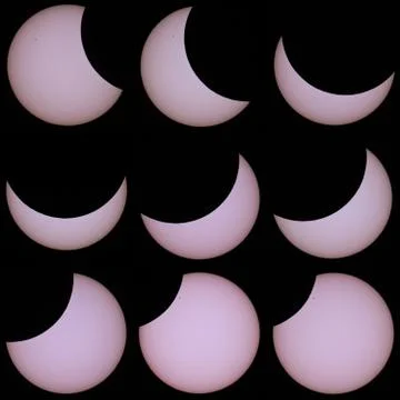 Partial solar eclipse in Prague on March 20, 2015 Stock Photos