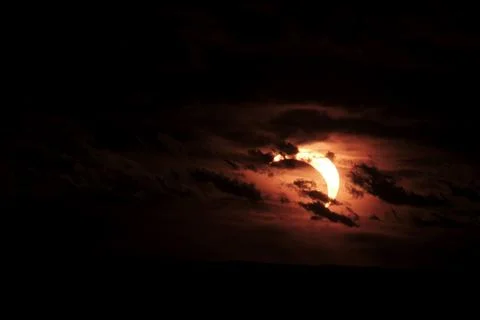 Partial solar eclipse in Saulkrasti, Latvia - 12 Aug 2026 Stock Photos