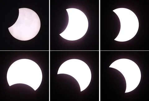 Partial Solar Eclipse Seen From the Philippines - 22 Jul 2009 Stock Photos