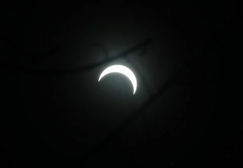 Partial solar eclipse seen from Sanaa, Yemen - 21 Jun 2020 Stock Photos