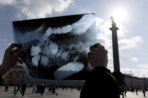 Partial solar eclipse in St. Petersburg, St Petersburg, Russian Federation - 29  Stock Photos