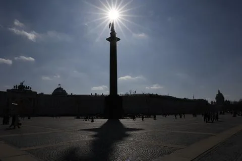 Partial solar eclipse in St. Petersburg, St Petersburg, Russian Federation - 29  Stock Photos