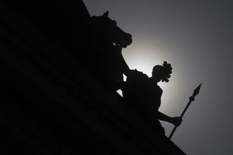 Partial solar eclipse in St. Petersburg, St Petersburg, Russian Federation - 29  Stock Photos