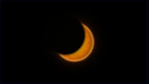 Partial Solar Eclipse starts in the world Stock Photos