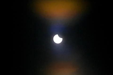 Partial solar eclipse in Szczecin, Poland - 29 Mar 2025 Stock Photos