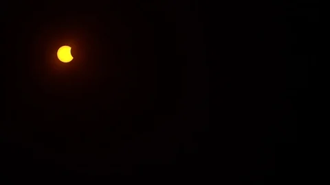 Partial Solar Eclipse Time Lapse Stock Footage 79076791