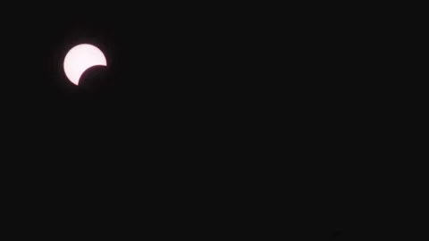 Partial solar eclipse time lapse 4 Stock Footage 130881003