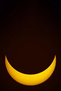 Partial Solar Eclipse. The view of the Sun. Elements of this image furnishe.. Stock Illustration