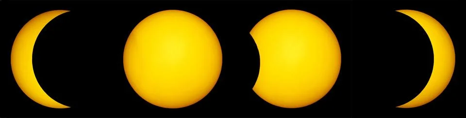 Partial Solar Eclipse. The view of the Sun. Elements of this image furnishe.. Stock Illustration