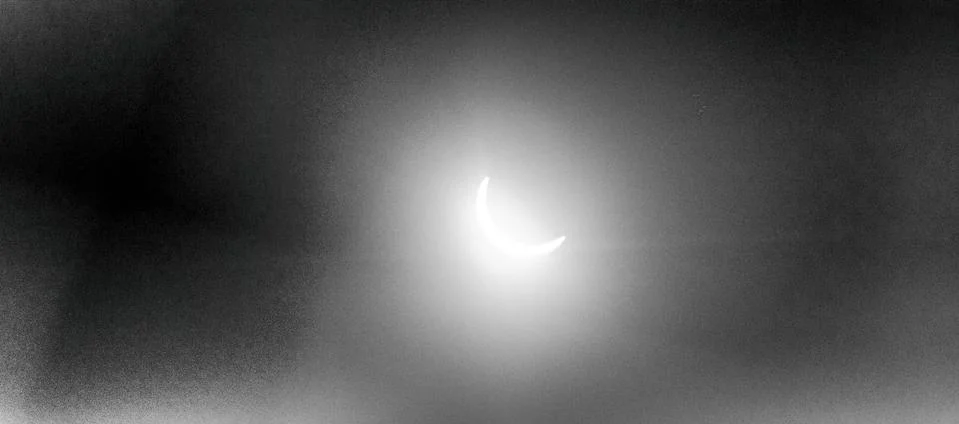 Partial Solar Eclypse going to Totality Stock Photos