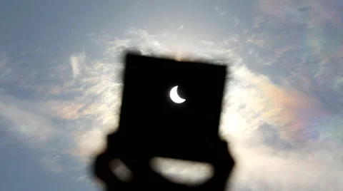 Partial sun eclipse Stock Footage 58652859