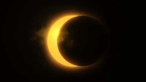 Partial Sun Eclipse Looping Animated Background Stock Footage 275355887