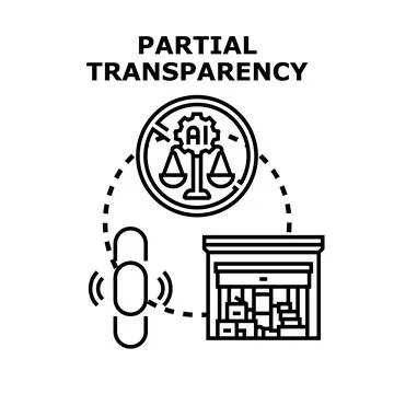 Partial transparency in artificial intelligence and data management Stock Illustration