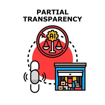 Partial transparency in artificial intelligence and data management Stock Illustration