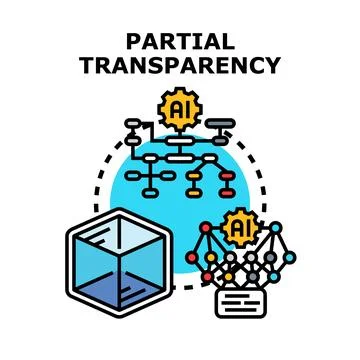 Partial transparency in artificial intelligence systems Stock Illustration