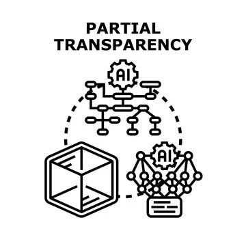 Partial transparency in artificial intelligence systems Stock Illustration