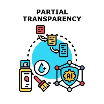 Partial transparency concept for data security and control Illustrazione stock