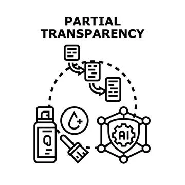 Partial transparency concept for data security and control Stock Illustration