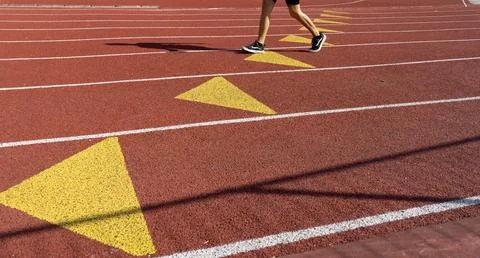 Partial view of an athlete running Fotos de archivo