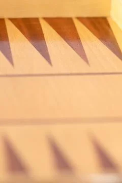 Partial view of backgammon game board Stock Photos