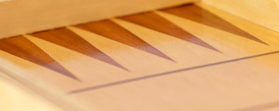 Partial view of backgammon game board, banner Stock Photos