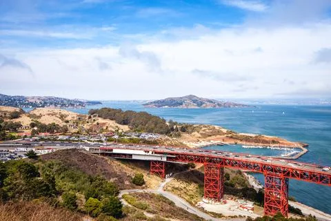 Partial view of Golden Gate Bridge Horseshoe bay Photos