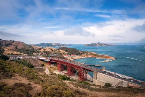 Partial view of Golden Gate Bridge Horseshoe bay and Moore Rd Pier Photos