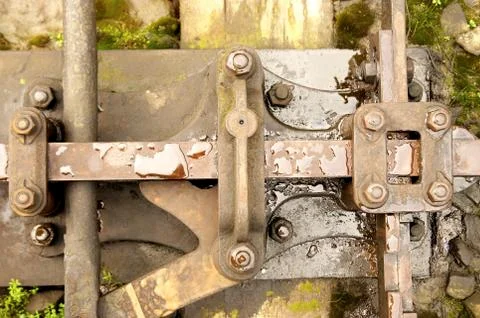 Partial view of railway station Stock Photos