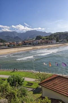Partial view of Ribadesella in Spain Stock Photos