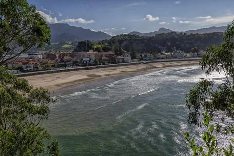 Partial view of Ribadesella in Spain Foto stock