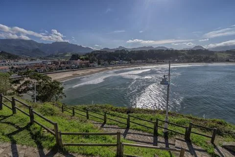Partial view of Ribadesella in Spain Stock Photos